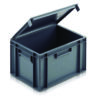 Euro Containers with Integral Lids - 400L x 300W x 330Hmm - 30 Litres