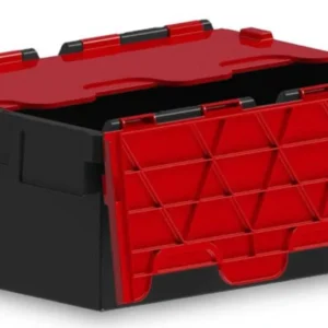 Attached Lid Containers with Coloured Lids