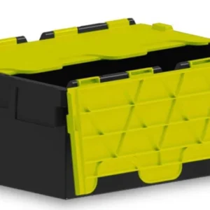 Attached Lid Containers with Coloured Lids