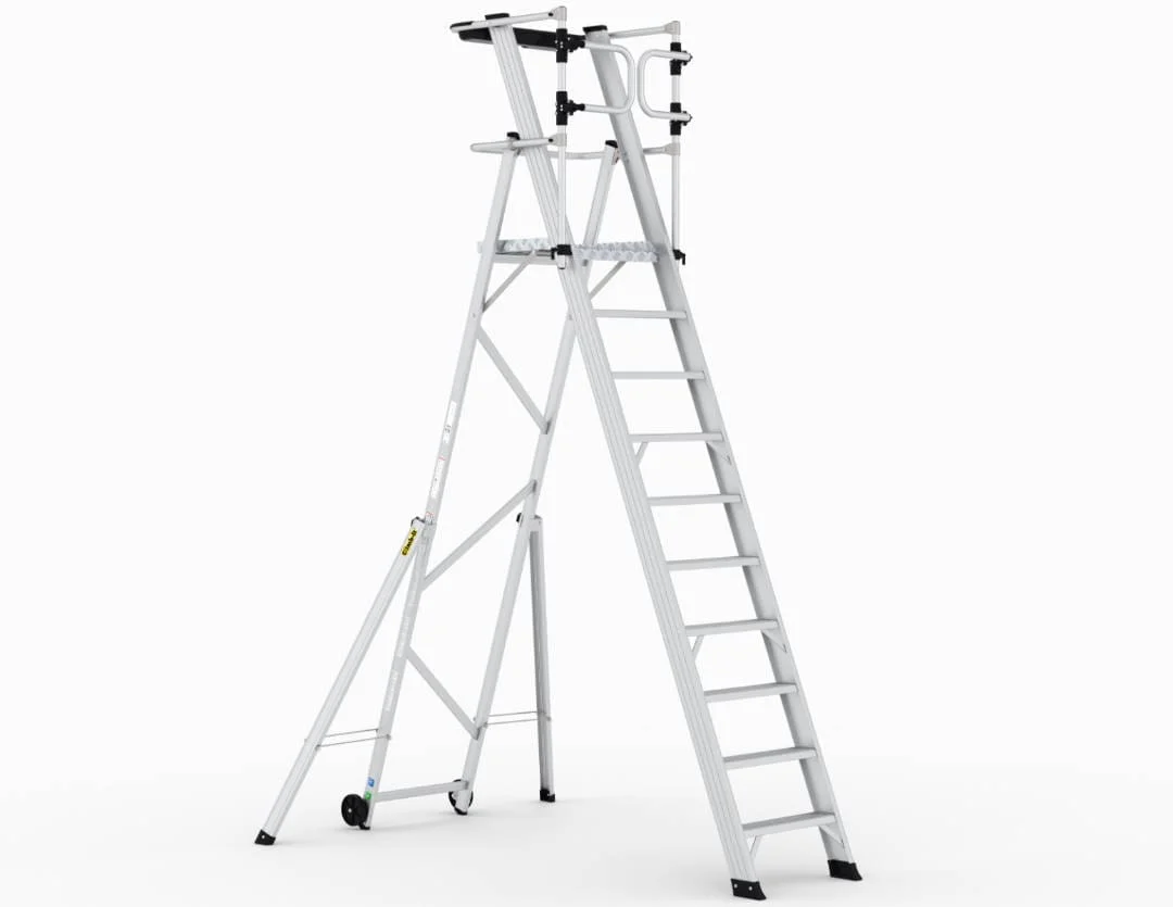 Climb-It Large Platform Folding Steps with Safety Gates