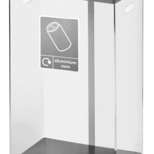 Clear Recycling Bins - Grey Lid/Cans