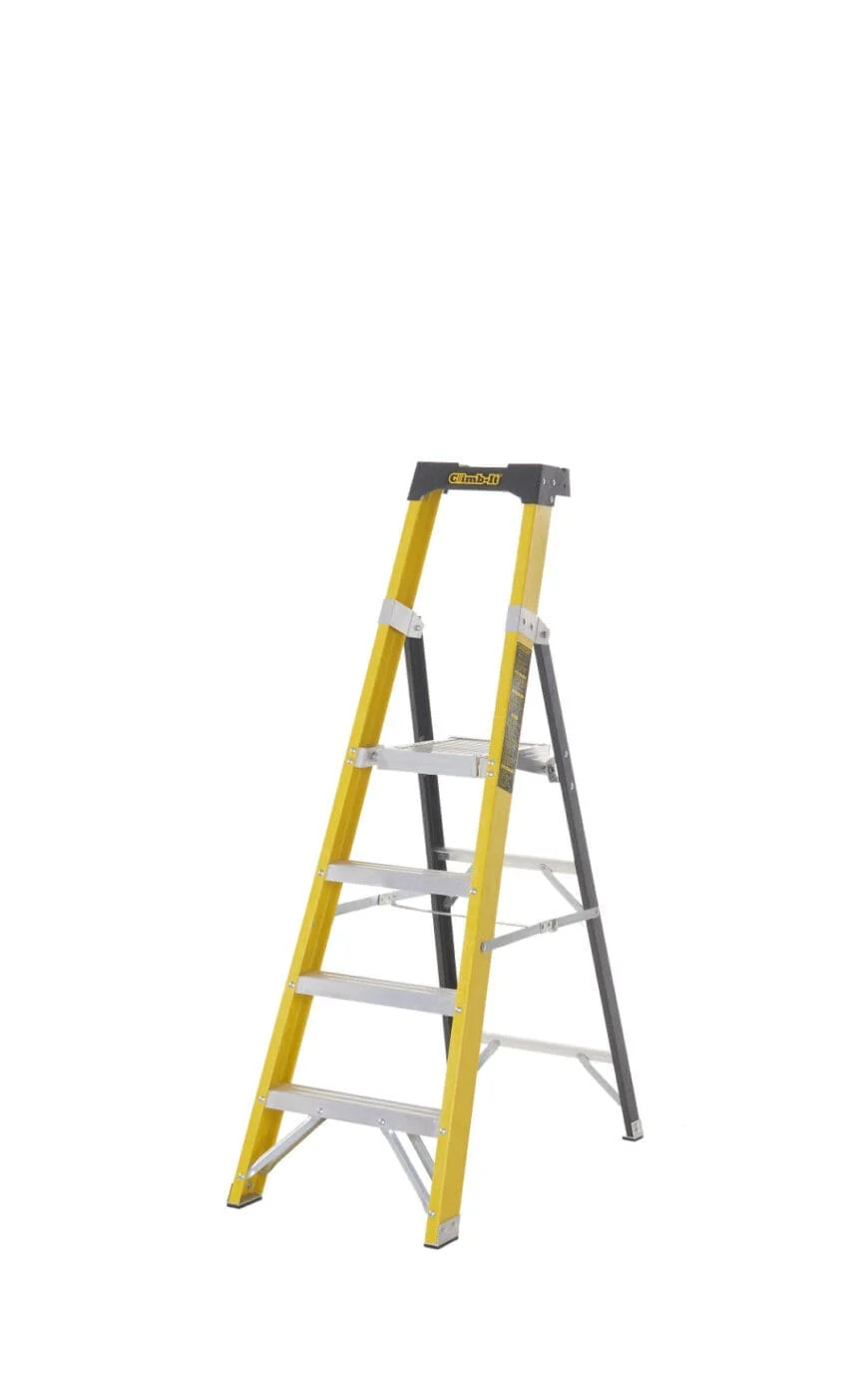 Climb-It Glass Fibre Platform Stepladders