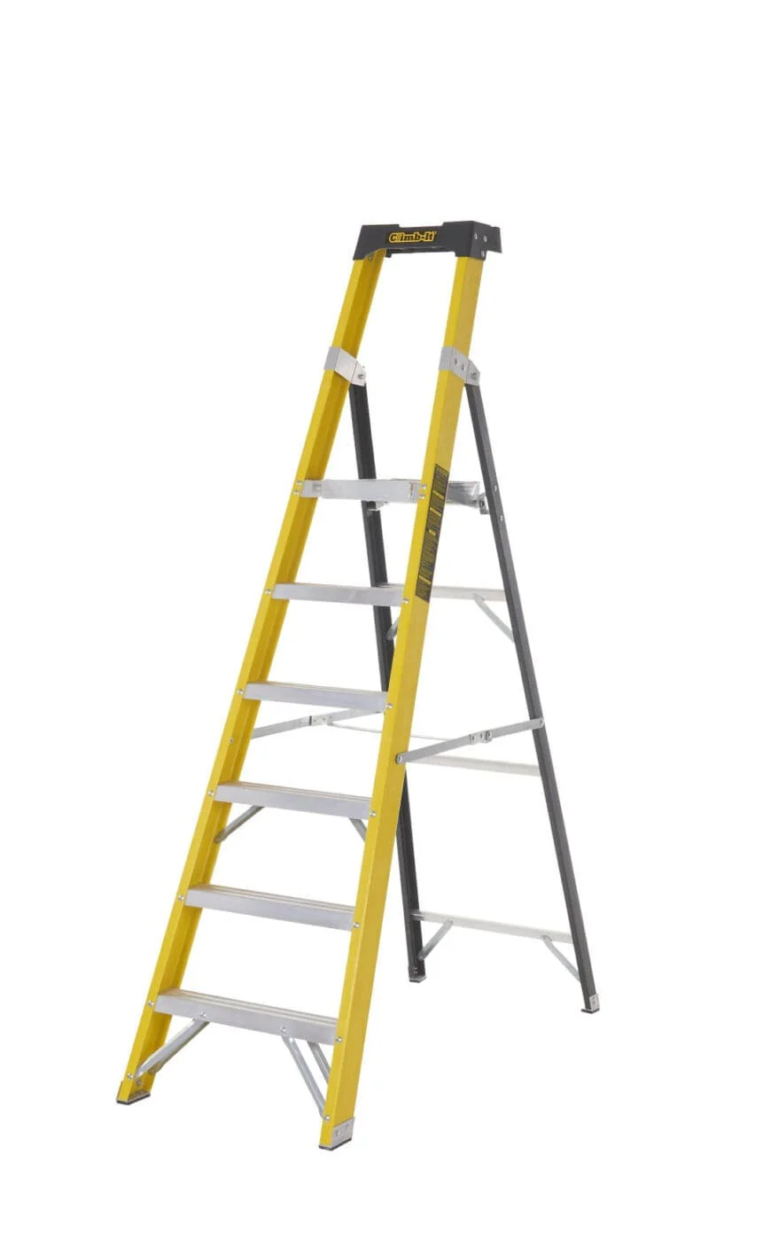 Climb-It Glass Fibre Platform Stepladders