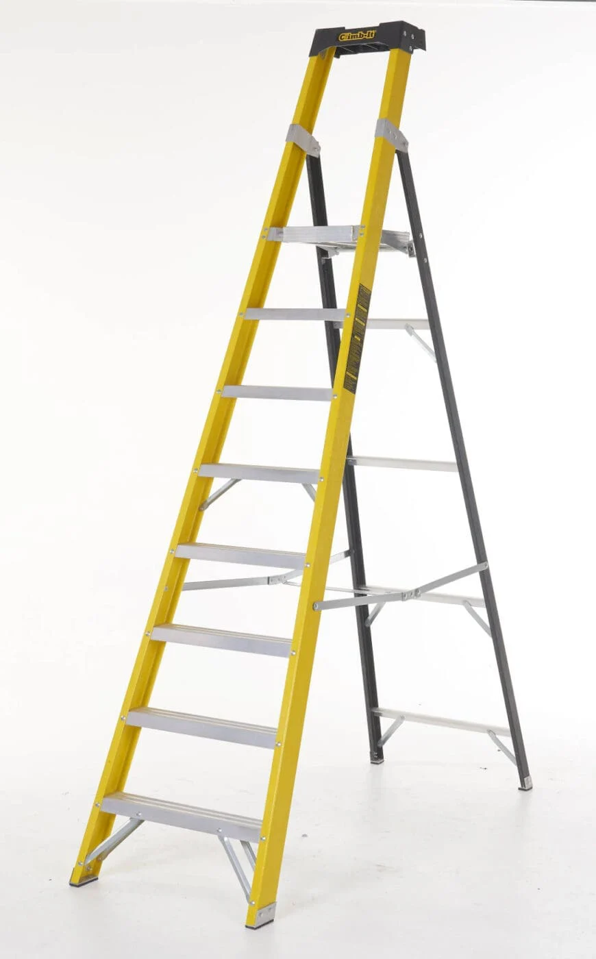 Climb-It Glass Fibre Platform Stepladders