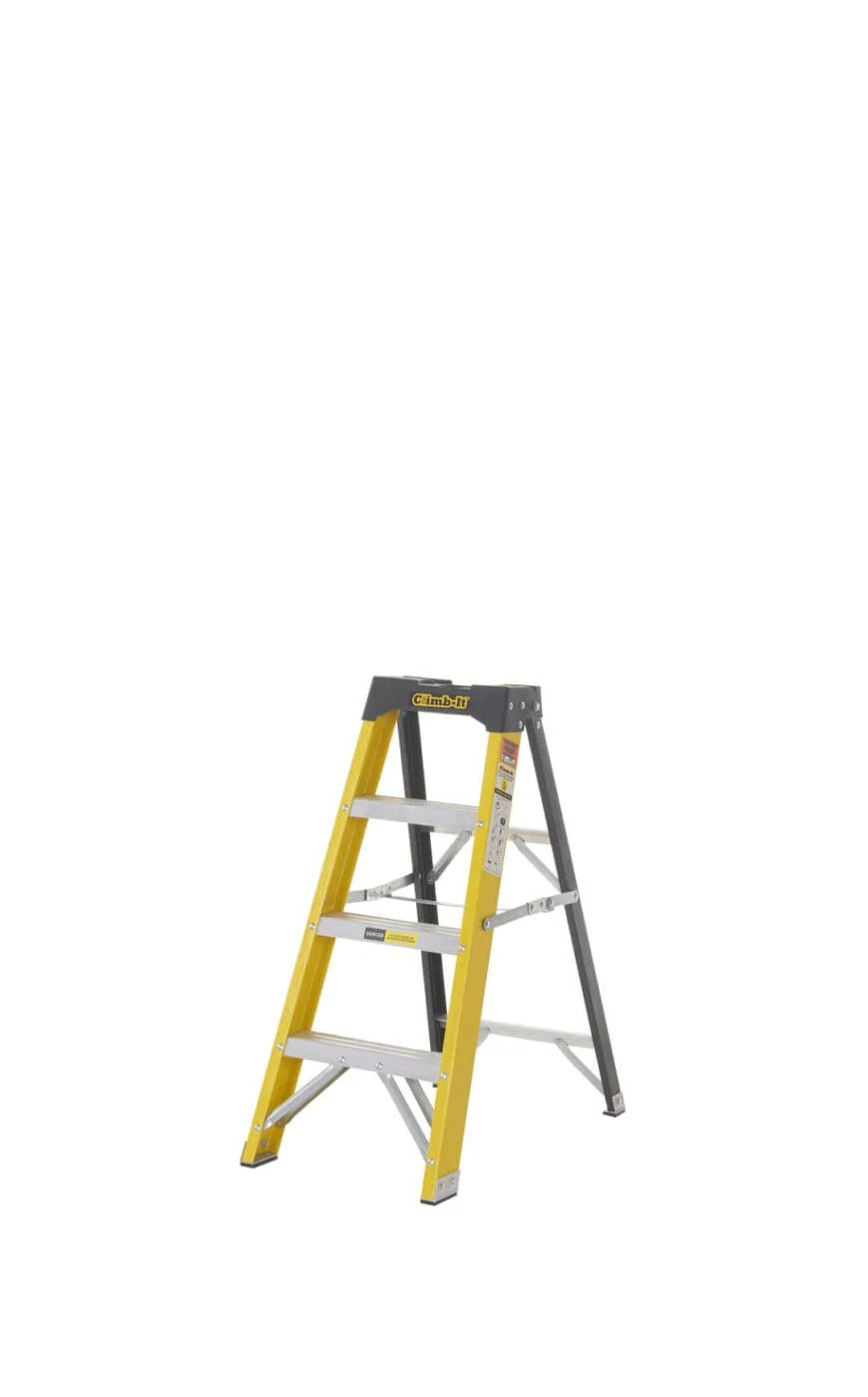 Climb-It Glass Fibre Swingback Stepladders