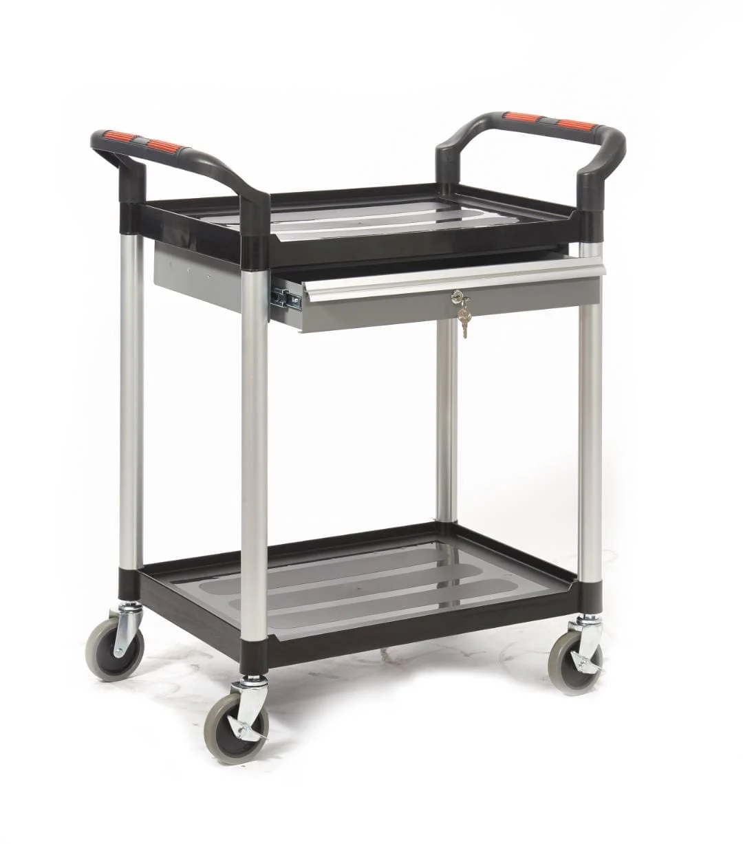 Proplaz Shelf Trolley - Lockable Steel Drawer