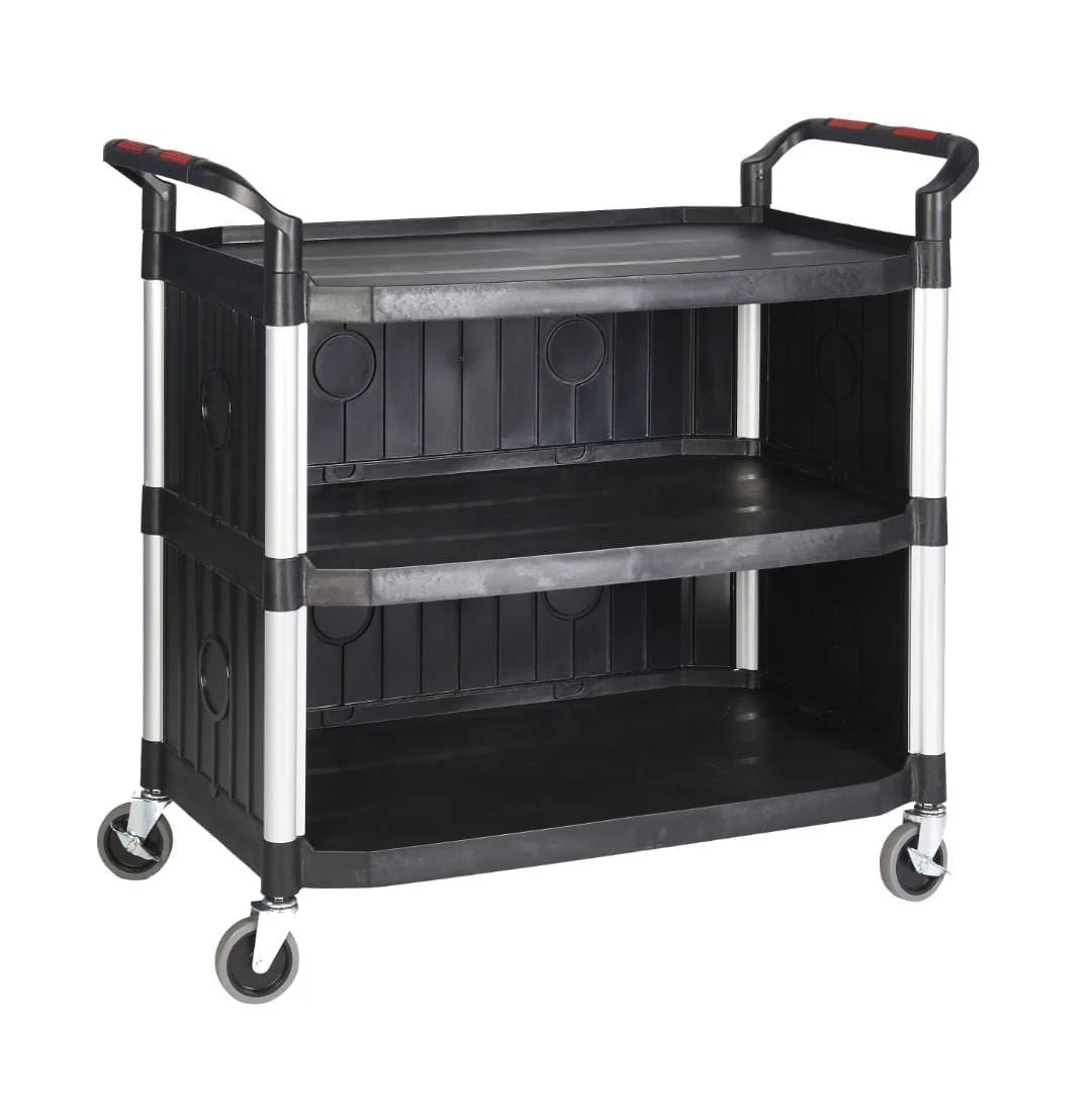 Proplaz Shelf Trolley - 3 Shelves with Plastic Sides