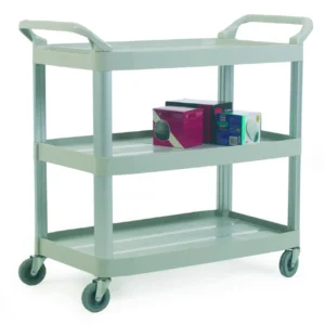 Plastic 3 Shelf Trolleys - Large
