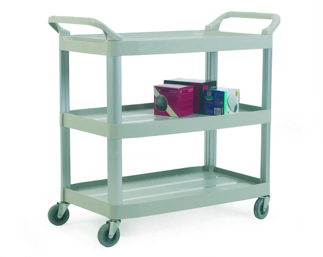 Plastic 3 Shelf Trolleys - Large