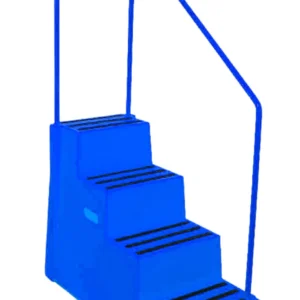 Heavy Duty Industrial Steps with Handrail