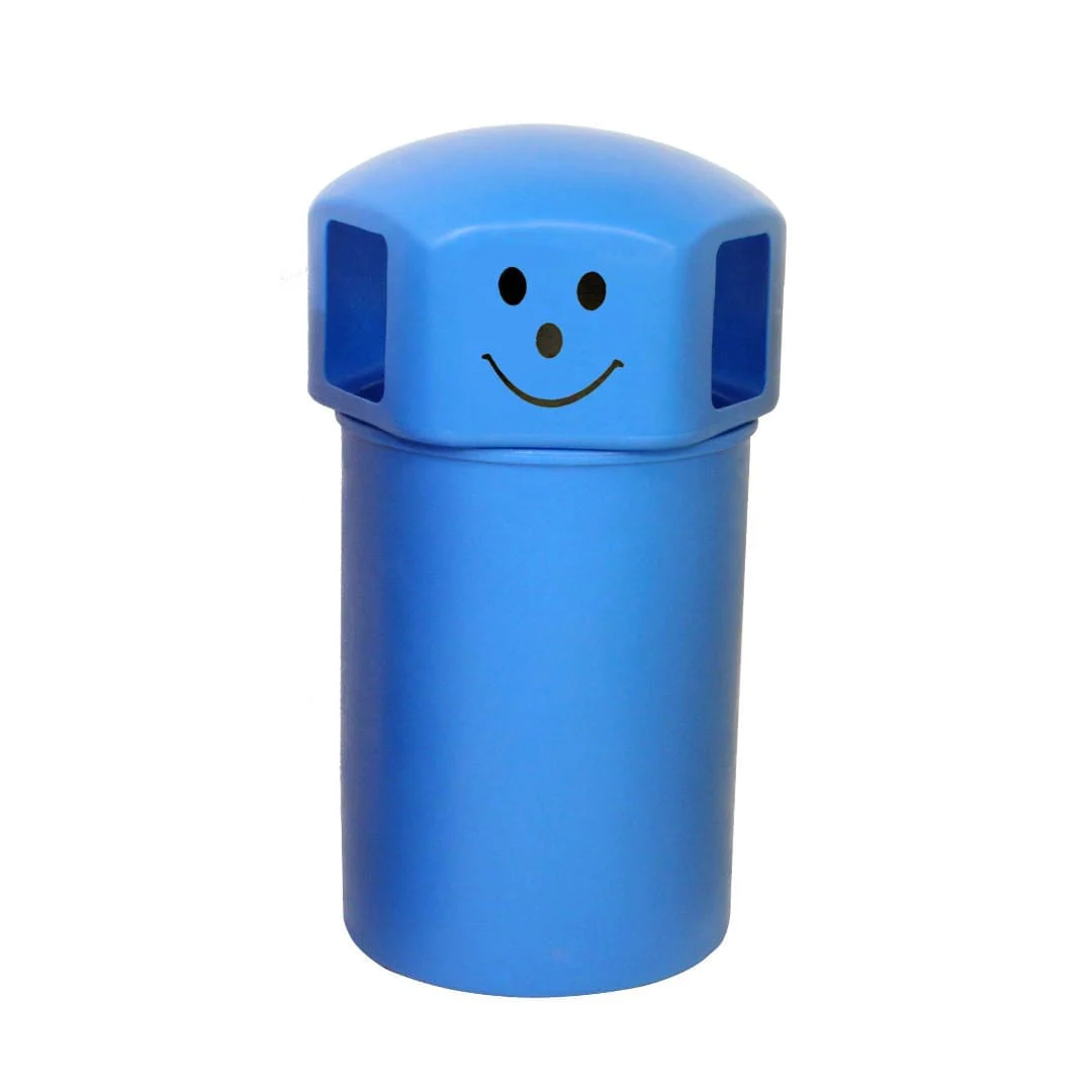 Litter Bins with Smiley Face Logo