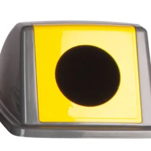 Recycling Bins with Yellow Round Aperture Lid