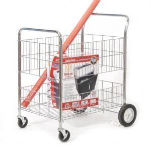 Premium Chrome Plated Wire Tray Trolley