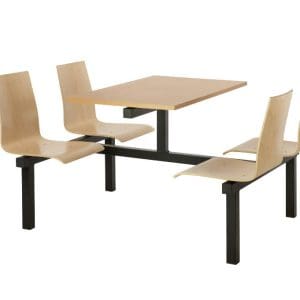 Wooden Seat Canteen Tables