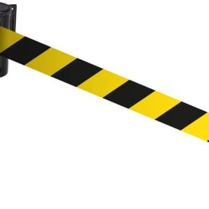 Wall Mounted Belt Barriers - Chevron belt