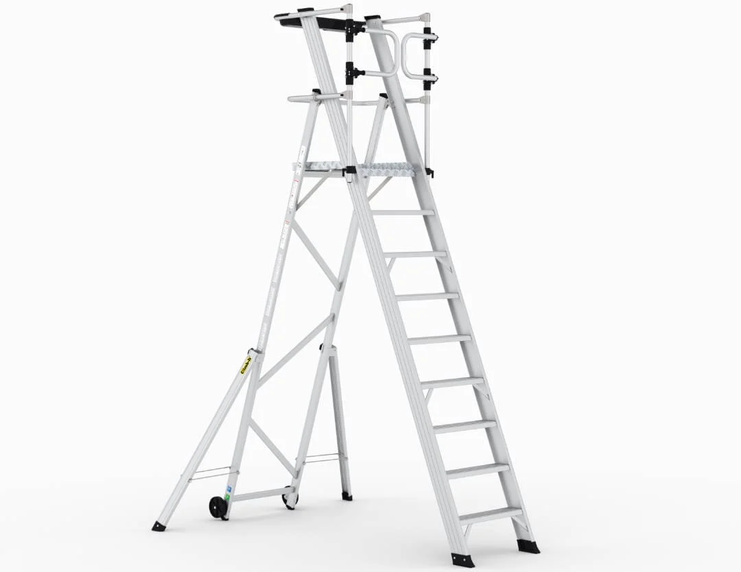 Climb-It Large Platform Folding Steps with Safety Gates
