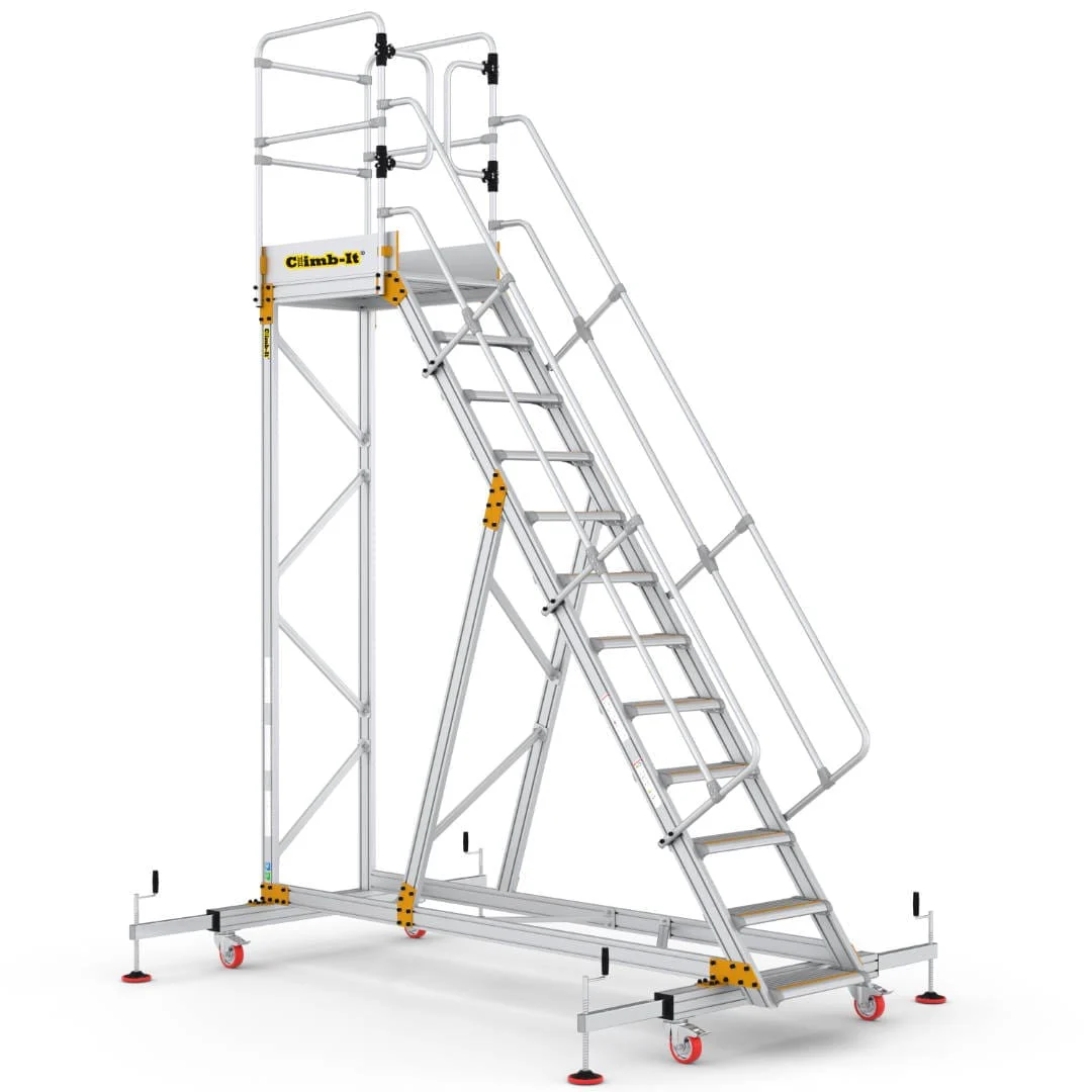 Climb-It Extra Large Platform Safety Steps with Adjustable Stabilisers