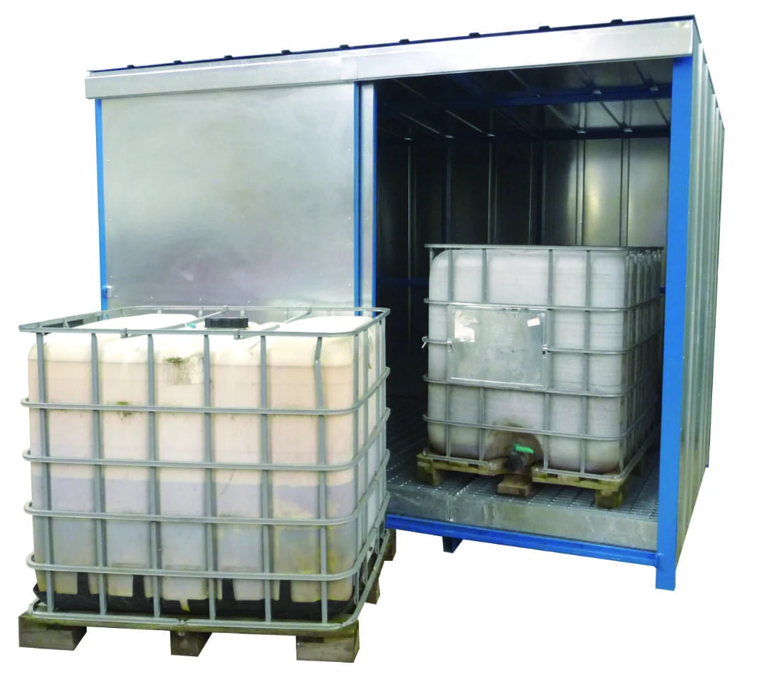 IBC Storage Unit with Deep Sump Base
