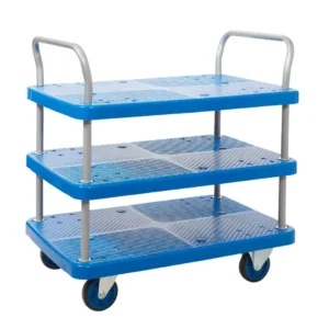 Proplaz Blue Platform Trolley - 3 Tier