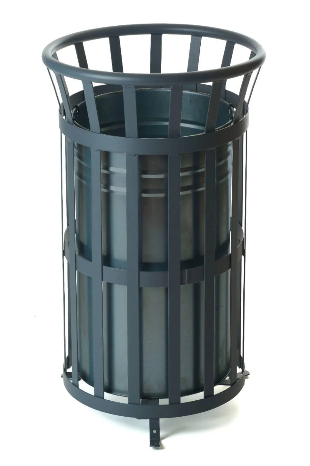 Outdoor Open Top Steel Bin - Dark Grey/40L - Image 2